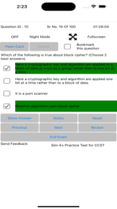 Multiple choice single answers