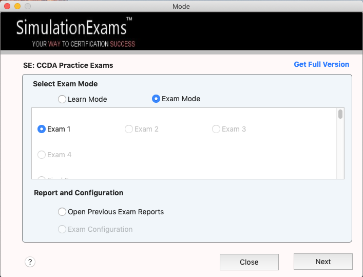 Sim-Ex™ Practice Exams MacOS App for CCDA 300-210